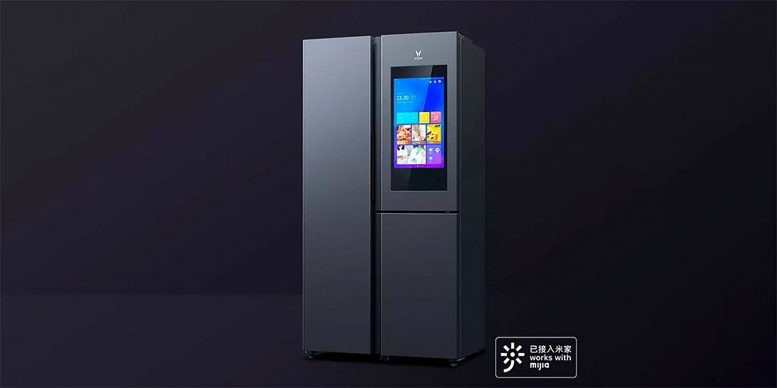 Трехкамерный холодильник объемом 408 литров с огромным экраном 21 дюйм Viomi Internet refrigerator и с голосовым управлением